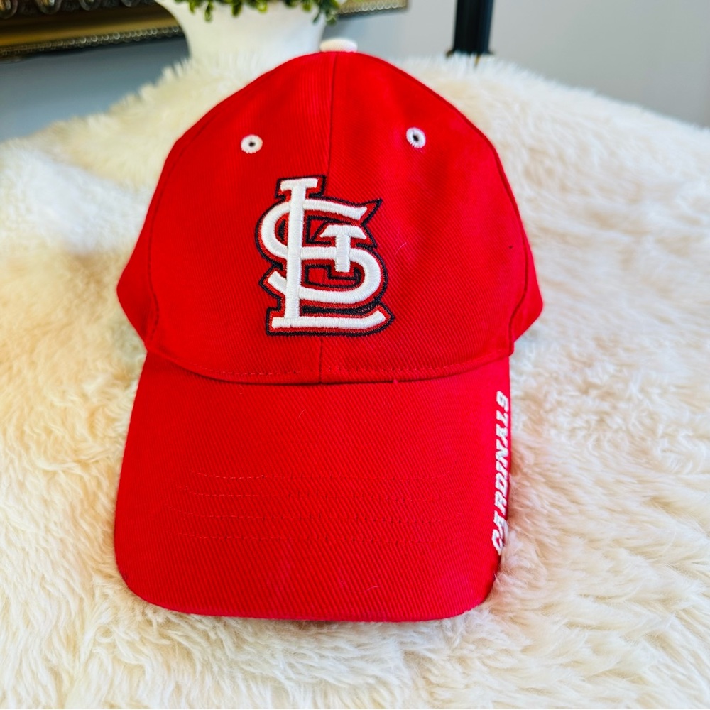 🎀 ST LOUIS CARDINALS HAT ⚾️ T.E.I. 🧢 GENUINE MERCHANDISE 🔴 BALL CAP - GOOD
